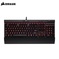 美商海盗船(USCorsair)Gaming系列K70LUX红色背光樱桃MX轴专业绝地求生游戏机械键盘 黑色 红轴