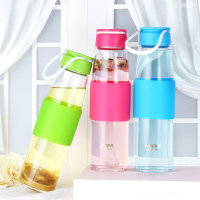 哈尔斯(HAERS) 带盖提手杯 便携 透明 玻璃水 LBL-500-49 （个）