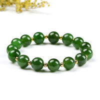 优质和田碧玉女款手链10mm