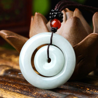 冰糯圆圆满满天然A货翡翠母子扣吊坠