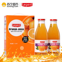良珍(Legent )橙汁 西班牙进口100%橙汁 无糖果汁饮料 1L×2瓶/礼盒装 送礼佳品