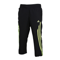 Adidas/阿迪达斯 女裤 夏款运动收褪显瘦裤梭织透气七分裤中长裤A96309