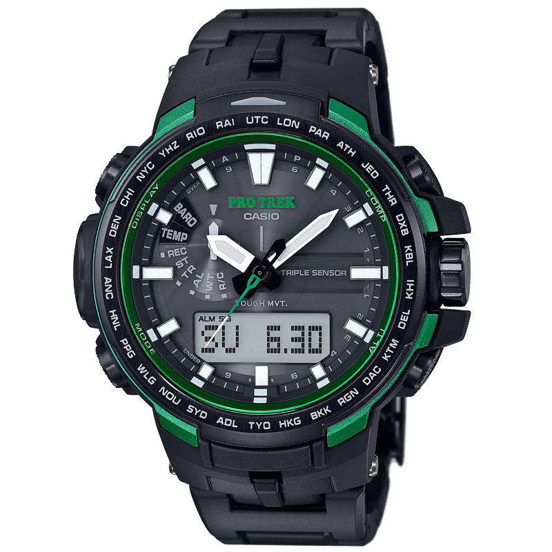 卡西欧(CASIO)手表PROTREK系列太阳能电波登山户外运动男表PRW-6100FC-1