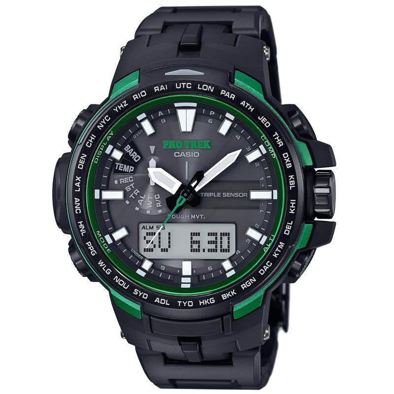 卡西欧(CASIO)手表PROTREK系列太阳能电波登山户外运动男表PRW-6100FC-1图片