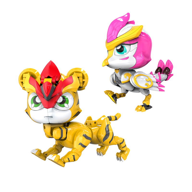 猪猪侠超星萌宠二合一(虎+鹤)神甲盟卫YS8627A合体变形儿童动漫玩具