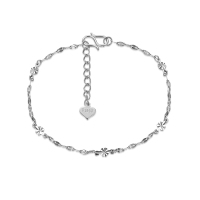 雅宝福铂金手链嘴唇pt950白金手链 时尚闪片车花链 手饰品送女友