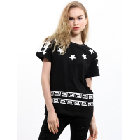 MIRACLE KILL 春夏新款五角星铁链潮牌女款短袖T恤