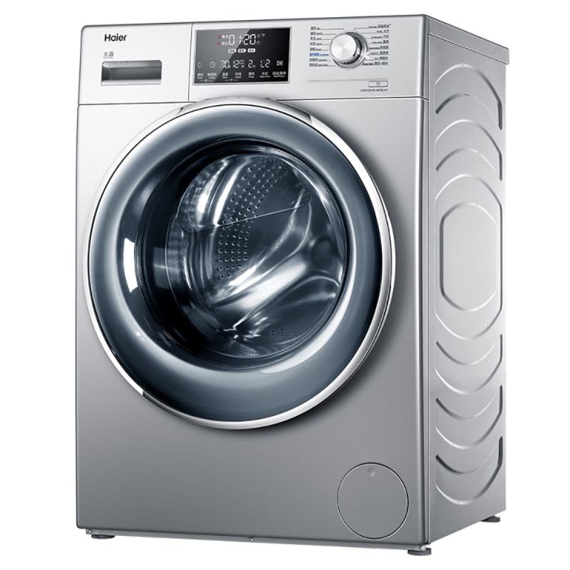 海尔洗衣机XQG120-B14876LU1 12公斤大容量 直驱变频静音滚筒洗衣机(星空银)图片