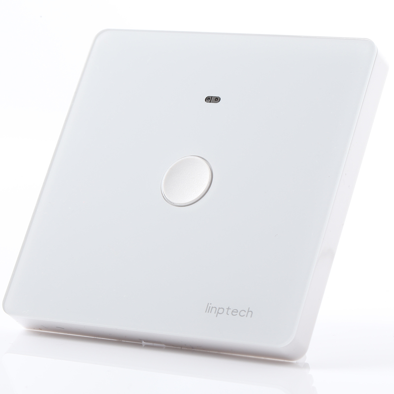 领普科技(linptech)Q1三开开关墙壁有线感应开关 入墙式圆形按钮开关 智能开关套装 轻松单控三控多控
