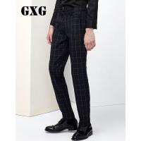 GXG休闲裤男装[新尚] 秋季男士蓝底蓝格经典格纹休闲裤#53202416/C10-05-A4