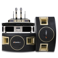 Sansui/山水 SP2-11卡包音响家庭KTV卡拉OK套装音箱 电脑可用音响低音炮 话筒K歌套装点歌低音炮 音箱