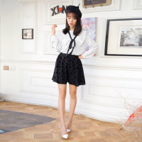 杰斯班黑色印花半身裙JFK6103