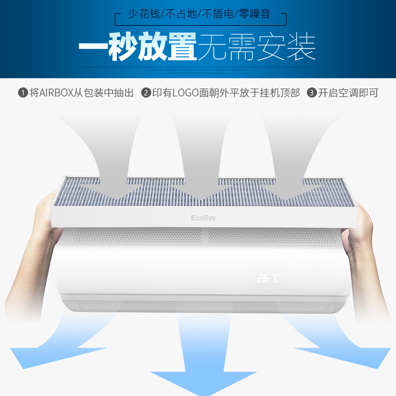 易可滤(EcoLive) AIRBOX 除醛强效 空调 挂机款 空气净化滤芯过滤网 除甲醛除雾霾除病菌