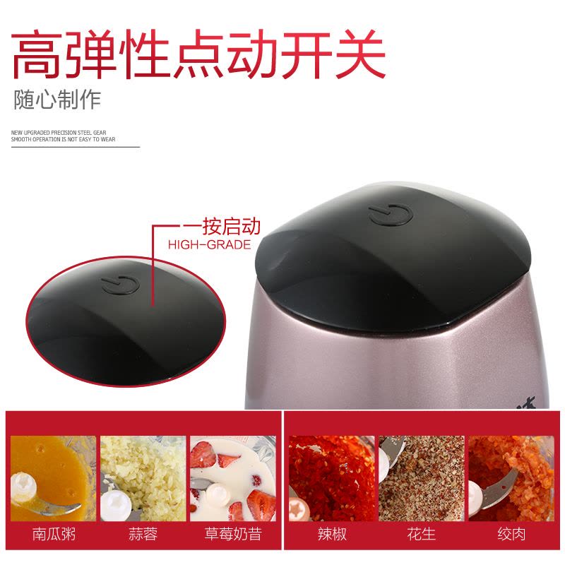 万利达(malata)绞肉机家用切菜机小型饺馅碎肉绞蒜泥绞辣椒机打肉机WLD-JR1201图片