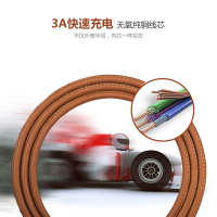 纽曼(Newmine) 苹果数据线 XP05白色 USB2.0 皮革+高品质纯铜线芯 苹果设备通用 线长1.0米