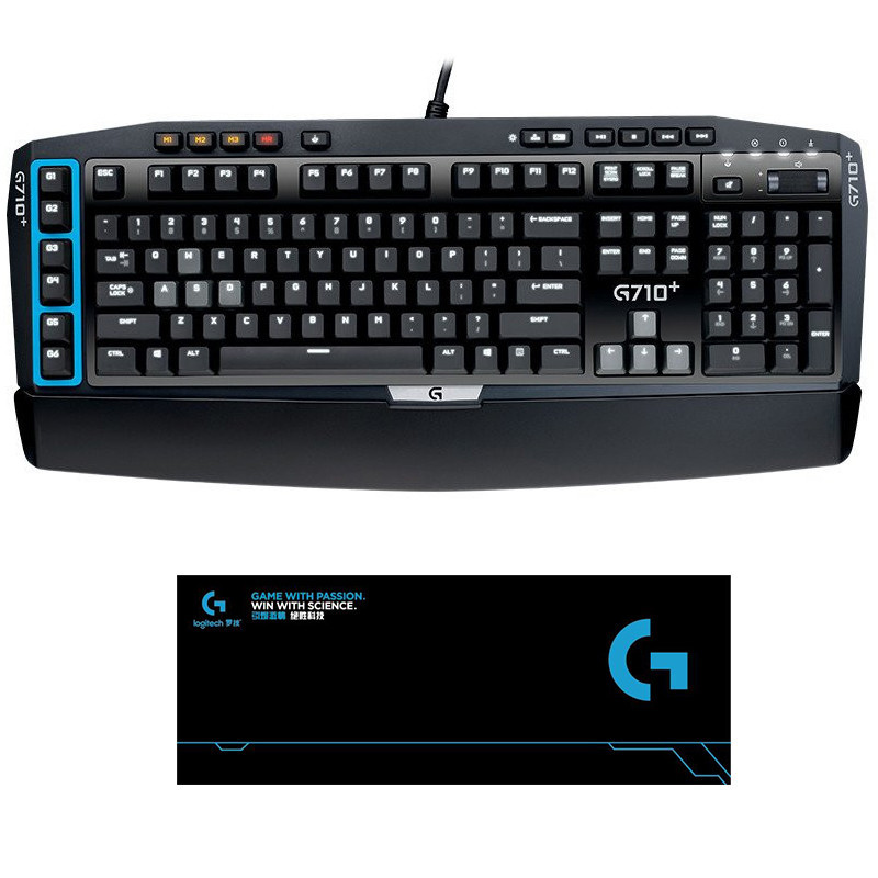 罗技(Logitech)G710+Blue有线背光机械键盘 青轴