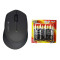 罗技(Logitech)M280无线鼠标 黑色+南孚电池5号4节电池