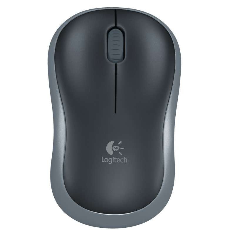 罗技(Logitech)M186无线商务办公鼠标(灰)