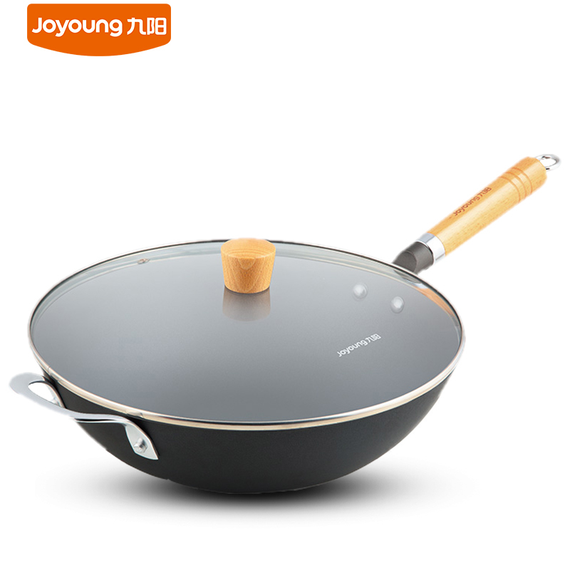 九阳(Joyoung)炒锅家用多功能炒菜锅不粘锅铁锅铸铁炒锅无涂层32cm CZB3225