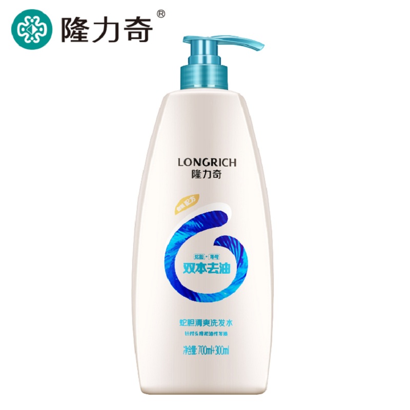 隆力奇 蛇胆清爽 洗发露 700ml+300ml(瓶)