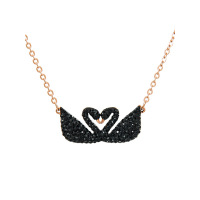 施华洛世奇(Swarovski)经典天鹅系列送女友生日礼物饰品项链双黑天鹅