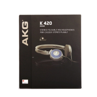 AKG/爱科技 K420 头戴式耳机 折叠便携式手机耳机 重低音 通用 音乐耳机 经典蓝色