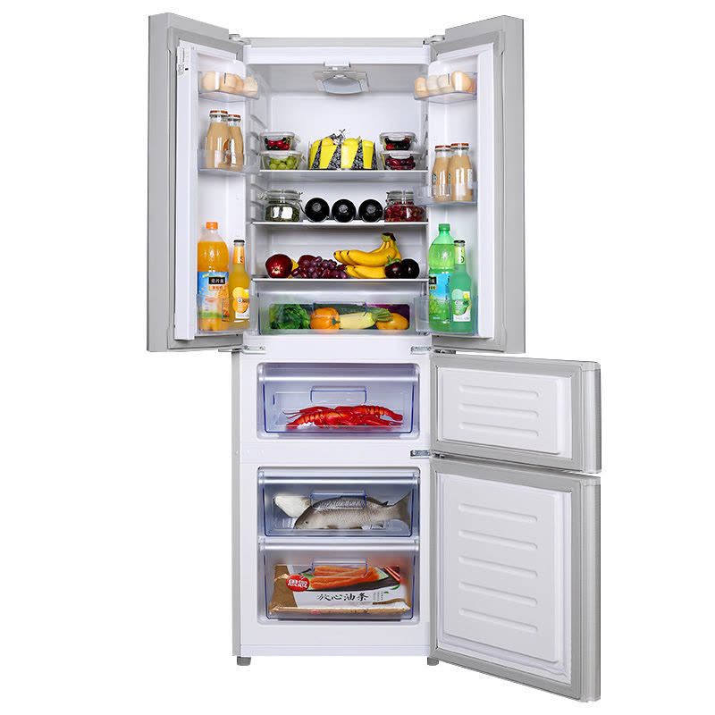 康佳（KONKA）280升 多门冰箱 四门三温 法式上对开 玻璃面板 家用电冰箱 保鲜节能（金色）BCD-280BX4S图片