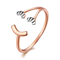 雅宝福18k戒指快乐笑脸戒指