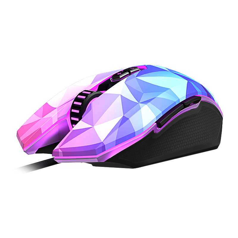 达尔优(dare-u)EM925钻石RGB有线游戏鼠标吃鸡鼠标台式电脑笔记本网咖鼠标电竞鼠标光电鼠USB10800dpi高清大图