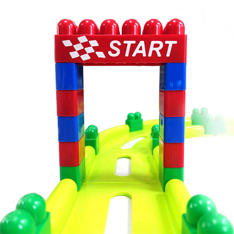 miniland 儿童玩具 早教益智大块积木拼搭 32345超级积木之赛车