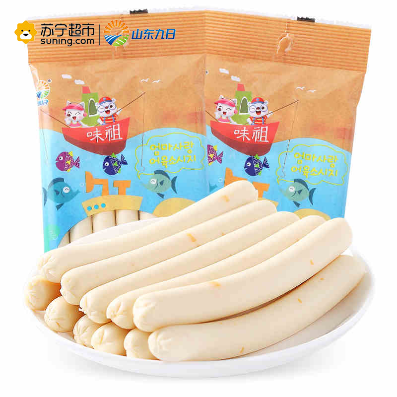 九日味祖鱼肠105g(15g*7)韩国进口 休闲零食 宝宝鱼肠 休闲聚会零食