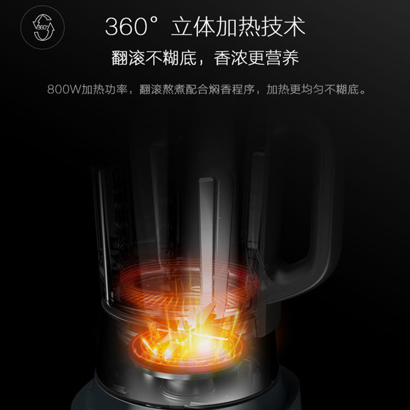 美的(Midea)破壁机 BL1206A 家用智能焖香防溢不糊底辅食机 8叶精钢破壁刀 豆浆机 果汁机 榨汁机1.75L
