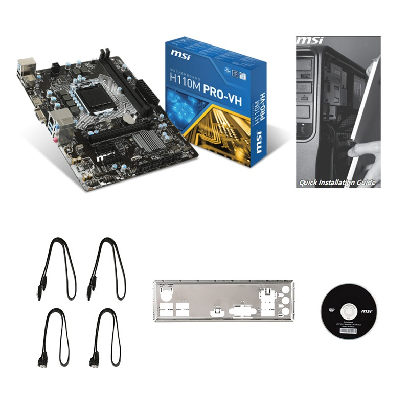 微星(MSI) H110M PRO-VH 台式机主板 (INTEL平台/LGA 1151)