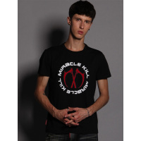 MK双刀MIRACLE KILL红白MK双刀大LOGO潮牌男装短袖T恤衫