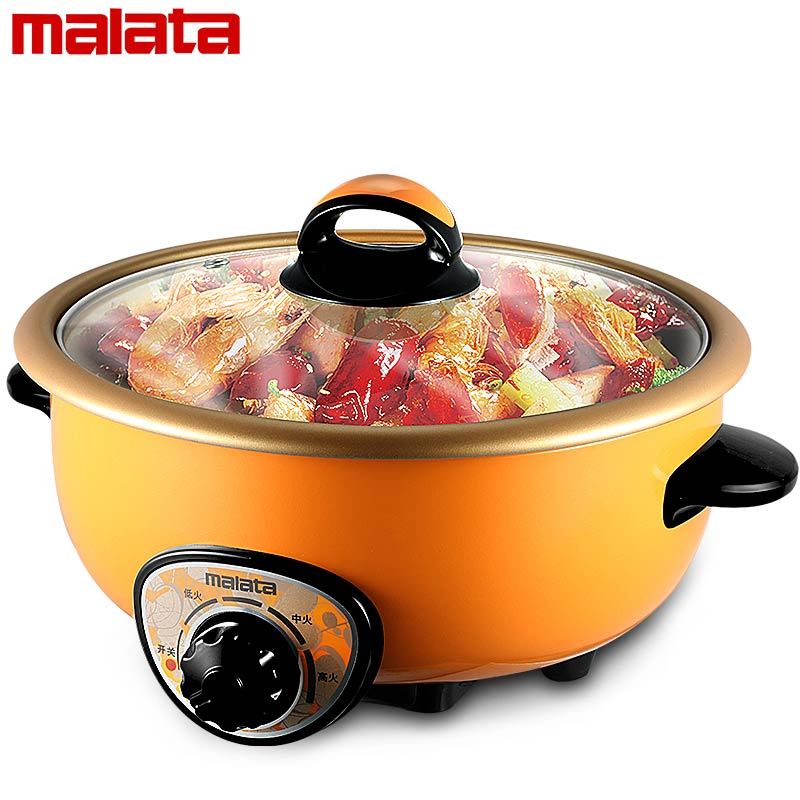 万利达（malata）3.5升多功能不粘电火锅/电炒锅/电煮锅韩式煎锅WLD-FHG355