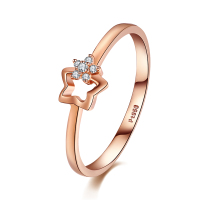 雅宝福18k金戒指星舞戒指女士戒指