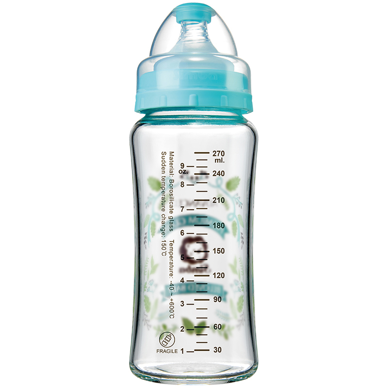 小狮王辛巴(Simba)萝蔓晶钻宽口玻璃 大 奶瓶270ml S69151