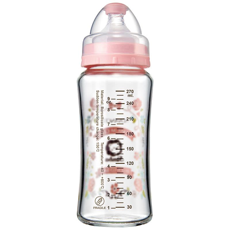 小狮王辛巴(Simba)萝蔓晶钻宽口玻璃 大 奶瓶270ml S69152图片