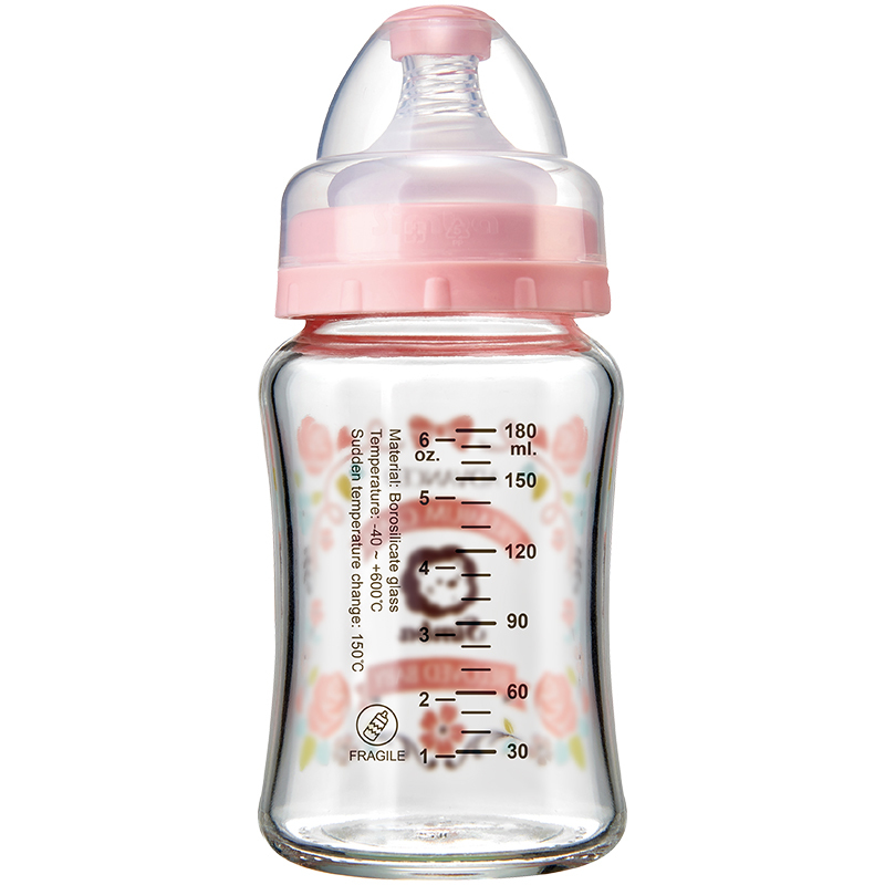 小狮王辛巴(Simba)萝蔓晶钻宽口玻璃大 奶瓶180ml S69162