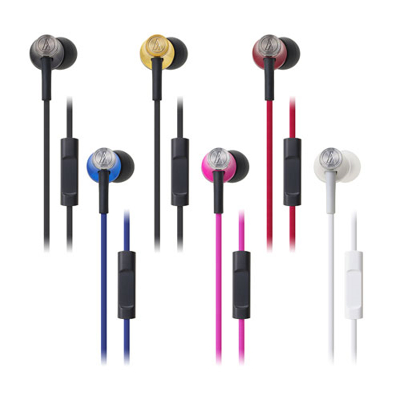 Audio Technica/铁三角 ATH-CK330iS (黑色) 线控带麦入耳式耳机 智能手机专用入耳式耳机 防缠
