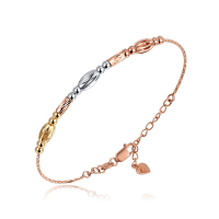 雅宝福18k金手镯爱心手镯送女友