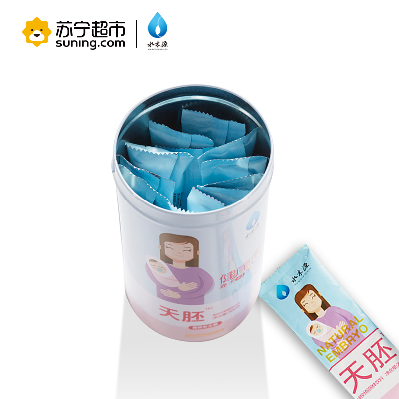 [苏宁超市]水木源 天胚备孕女士装麦胚叶酸固体饮料 20g×15 改善女性育龄体质 营养品