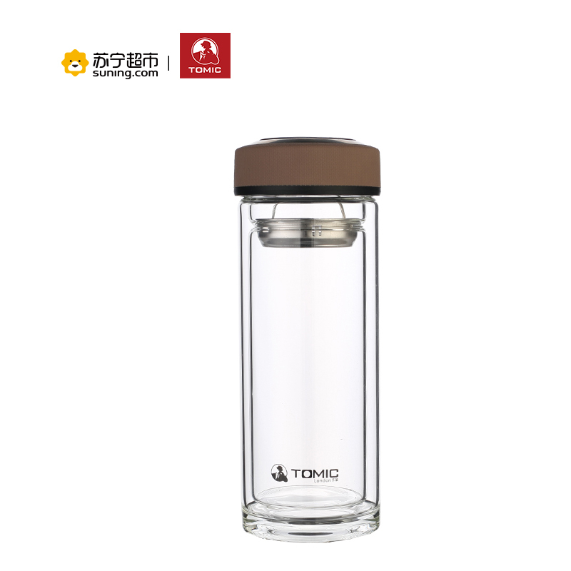 特美刻双层隔热双层玻璃杯防烫杯水杯杯子茶杯360ml