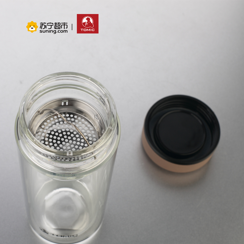 特美刻双层隔热双层玻璃杯防烫杯水杯杯子茶杯360ml