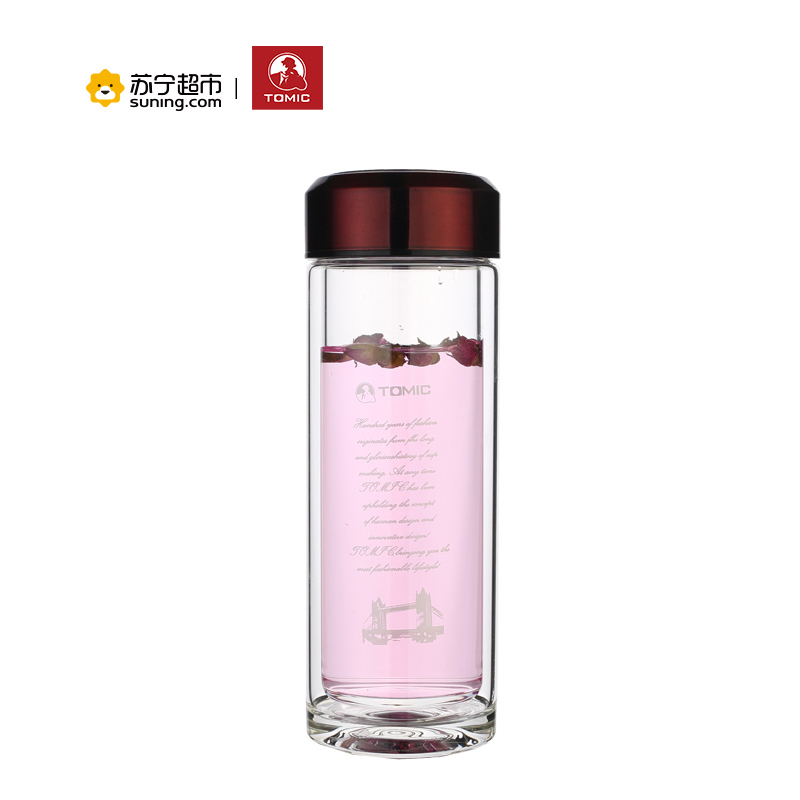 特美刻双层隔热双层玻璃杯防烫杯水杯杯子茶杯360ml
