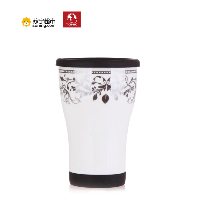 特美刻陶瓷杯良品生活马克杯陶瓷杯水杯杯子茶杯350ml褐色良品生活