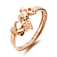 雅宝福18k戒指送女友礼物真爱戒指