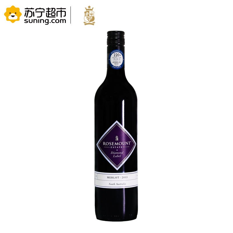 澳大利亚进口玫瑰山庄钻石标梅洛干红葡萄酒 750ml 单支装