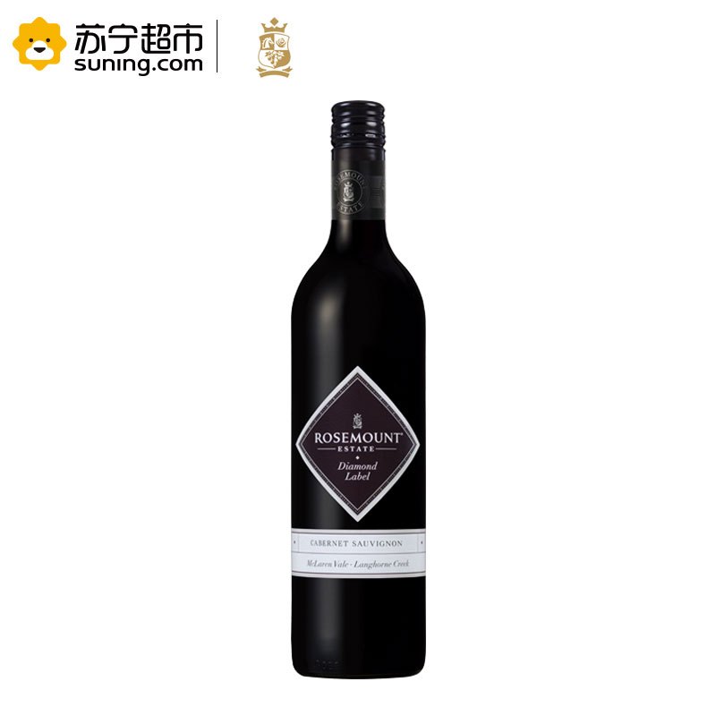 澳大利亚进口玫瑰山庄钻石标赤霞珠干红葡萄酒 750ml 单支装