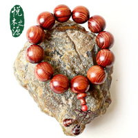 悦木之源 精抛细磨正圆小孔工艺紫檀榴手珠20mm